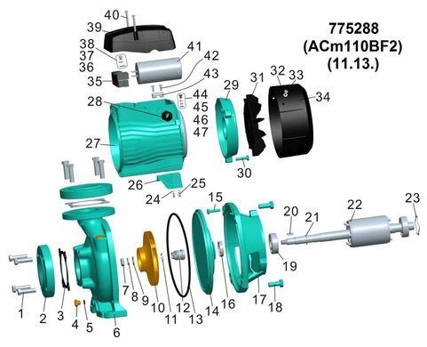 Насос відцентровий 1.1 кВт Hmax 20,2 м Qmax 500 л/хв 2" LEO 3.0 (775288)