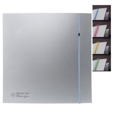 Вытяжной вентилятор для ванной Soler & Palau SILENT 200 CZ SILVER DESIGN 3C серый