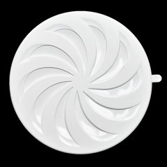 Решітка вентиляційна кругла пластикова з регулюванням AirRoxy біла 02-325