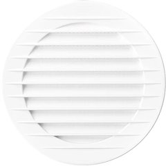 Решітка вентиляційна кругла пластикова AirRoxy AOzS 100 white діаметр 100 мм біла 02-146